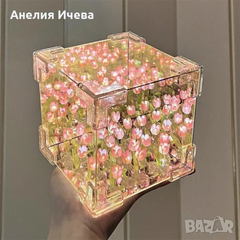 Нощна лампа лале , снимка 3 - Лед осветление - 50984297