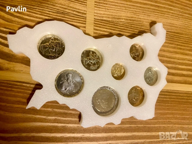 (С монети!) Стойка за монети лев стотинки, снимка 3 - Нумизматика и бонистика - 54230991