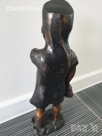 42см-4кг Juan Clara бронзова скулптура/фигура на дете с обувка/испанска статуетка, снимка 3 - Статуетки - 53654570