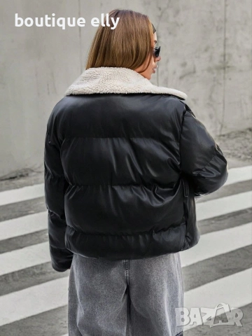 кожено зимно яке, снимка 3 - Якета - 52979266