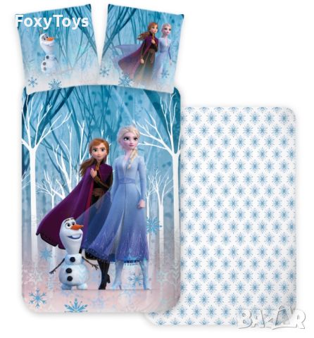 Детски спален комплект Disney Frozen 100×135 см, 40×60 см., снимка 1 - Спално бельо и завивки - 46419381