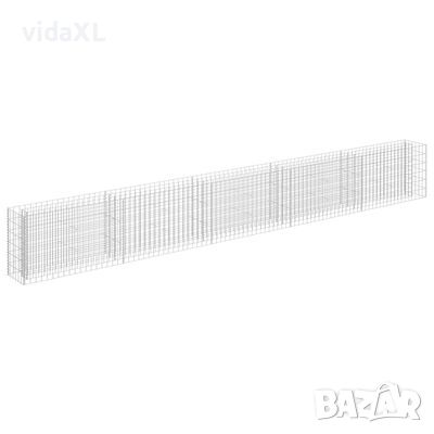 vidaXL Габион повдигната леха, поцинкована стомана, 450x30x60 cм（SKU:145646, снимка 1