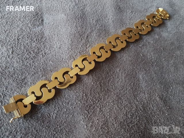 ЗЛАТНА 18 карата Стилна МАСИВНА немска гривна ланец синджир злато, снимка 6 - Гривни - 45596593