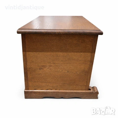 Масивна дъбова ракла с богата дърворезба, снимка 3 - Ракли - 53905982