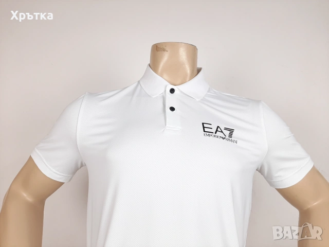 Emporio Armani EA7 Ventus7 - Оригинална мъжка тениска с яка р-р S, снимка 9 - Тениски - 53928477