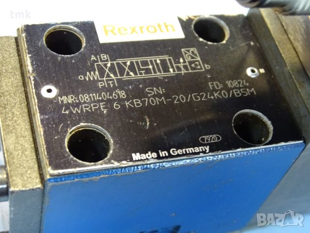 Пропорционален хидравличен разпределител Rexroth 4WRPE 6 KB70M-20/G24KO/B5M Proportional valve, снимка 4 - Резервни части за машини - 46679506