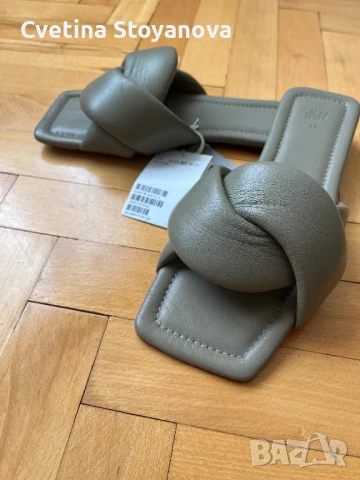 Нови кожени чехли - H&M -37 размер, снимка 1