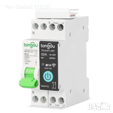 TONOGU WiFi автомат 32A 2P с измерване kWh, снимка 5 - Друга електроника - 53442790