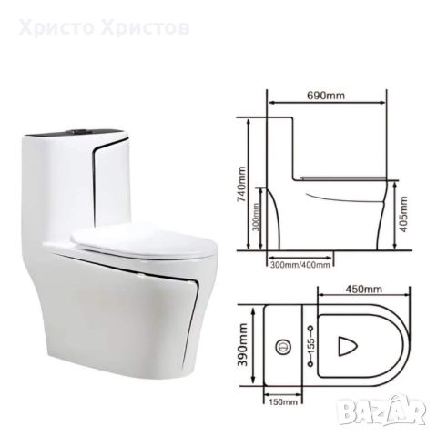 Комплект за баня моноблок с умивалник, снимка 8 - Мивки - 45961988