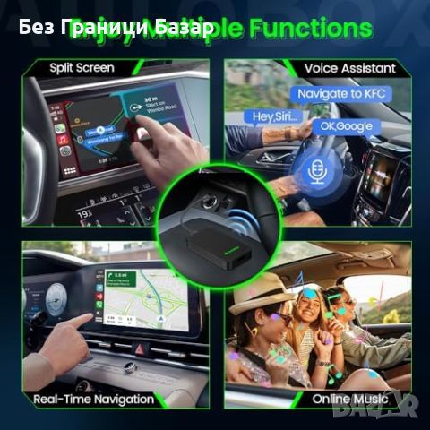 Нов 2 в 1 автомобилен Адаптер Autobox за безжичен CarPlay и Android Auto , снимка 4 - Друга електроника - 45175155