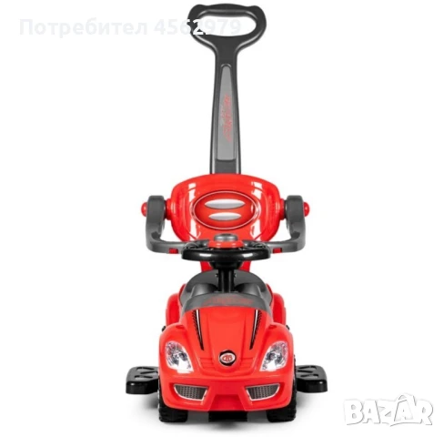 Количка за возене, проходилка, буталка 3 в 1 луксозен клаксон - червен, снимка 4 - Детски велосипеди, триколки и коли - 51348586
