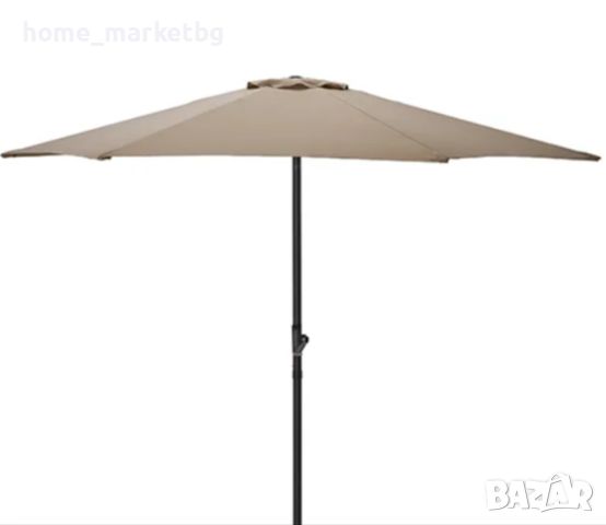 Градински чадър с диаметър 2,7 м, с механизъм за отваряне и затваряне, снимка 1 - Градински мебели, декорация  - 46452020