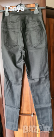 Промазан панталон с висока талия, снимка 2 - Панталони - 45036120
