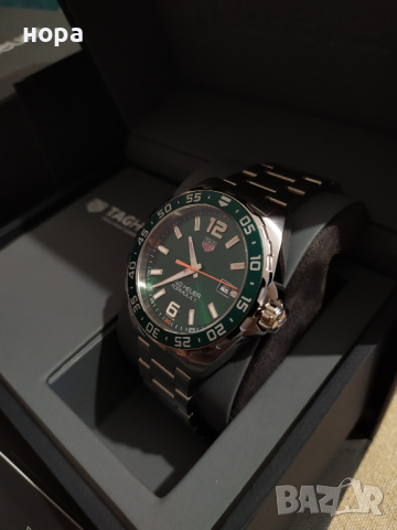 продавам-TAG Heuer Formula 1 Green Dial 43mm Quartz Steel Watch WAZ1017.BA0842, снимка 1 - Мъжки - 40597575