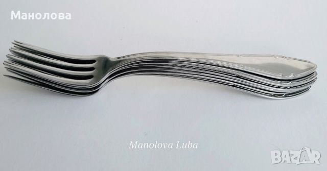 Шест големи вилици на завод " Петко Денев" Габрово., снимка 4 - Прибори за хранене, готвене и сервиране - 46465823
