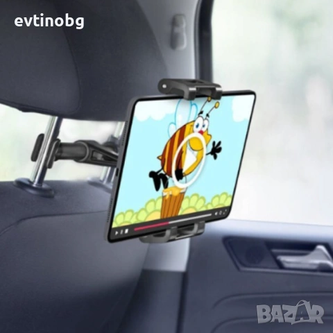 Регулируема стойка за телефон и таблет за седалка на автомобил – 360° въртене, снимка 5 - Аксесоари и консумативи - 53822363