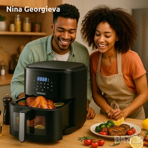 Здравословно пържене с горещ въздух Royalty Line RL-AF-5408, снимка 3 - Уреди за готвене на пара - 53853329