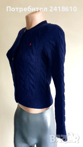 POLO Ralph Lauren Cable Wool / Cashmere Knit Womens Size XS НОВО!  ОРИГИНАЛ! Дамска Жилетка, снимка 9 - Жилетки - 53709119