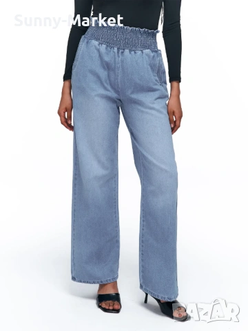 Дамски дънки с ластичен колан