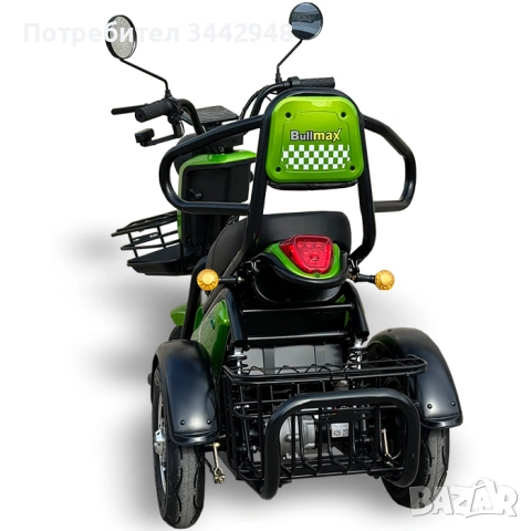 Двуместна електрическа триколка PUDDING PRO 1200W, снимка 3 - Инвалидни скутери - 54023309