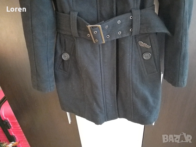 Хубаво черно палто , снимка 6 - Палта, манта - 39578389