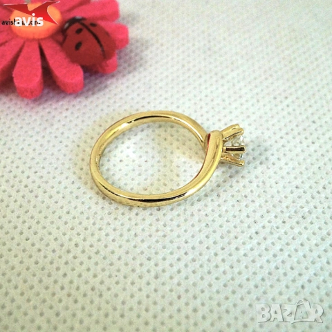 Пръстен с 14К златно покритие 224879, снимка 3 - Пръстени - 54234539