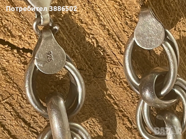 Сребърна дамска гривна, снимка 4 - Гривни - 51574047