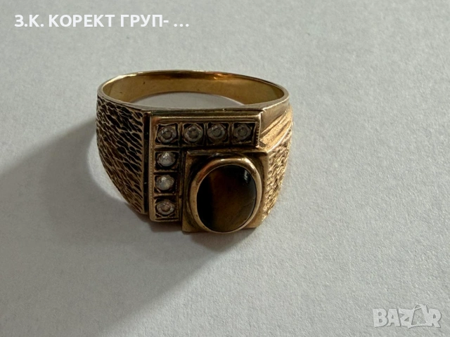 Мъжки златен пръстен 14К, снимка 4 - Пръстени - 53736151