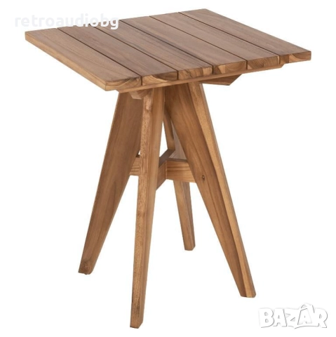 Градинска квадратна маса ЛЕО 60x60 масив тиково дърво, снимка 5 - Градински мебели, декорация  - 52800671
