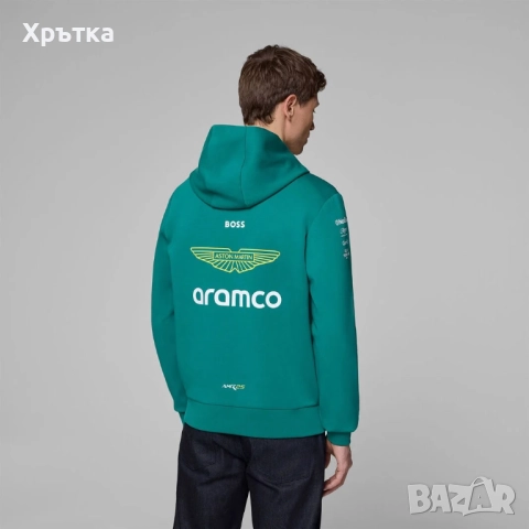 Aston Martin x Hugo Boss x Puma F1 Team - Оригинален мъжки суитшърт , снимка 4 - Суичъри - 52836531