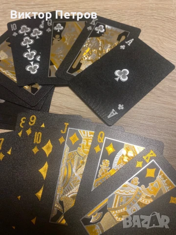КОМПЛЕКТ КАРТИ ЗА ИГРА ЧЕРЕН ПЛАСТИК , снимка 13 - Карти за игра - 50705302