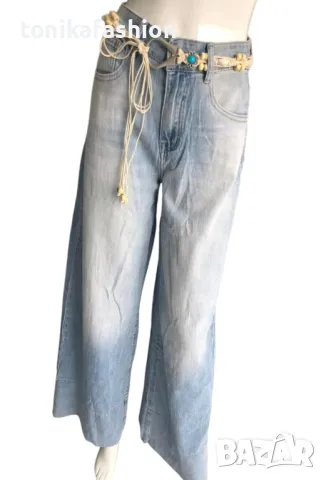 Дънки широк крачол , снимка 4 - Дънки - 50039140