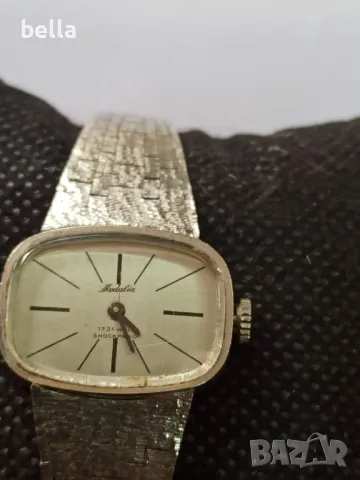 Сребърен дамски часовник Medalia 17 камъка-835 проба механика ,работещ,30 грама ,17 см дължина., снимка 12 - Други ценни предмети - 50385975