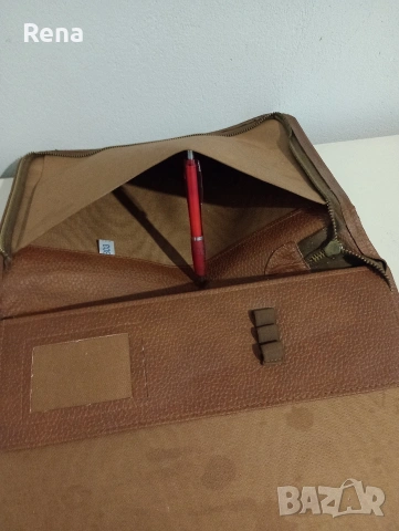 Кожена папка с цип от соца, снимка 5 - Антикварни и старинни предмети - 53437983