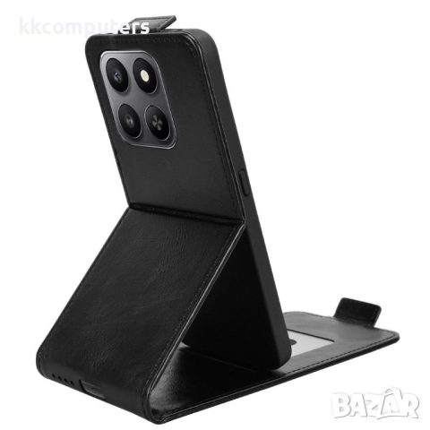 Кожен флип калъф за Honor X7d / 400 Smart- Стенд и Холдер за Карти, вкл. Протектор, 4 Цвята, снимка 5 - Калъфи, кейсове - 52467193