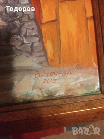 картина рисувана стария град Пловдив , снимка 2 - Картини - 53739344