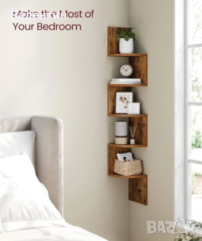Ъглов стенен рафт Vasagle, снимка 4 - Етажерки - 53118495