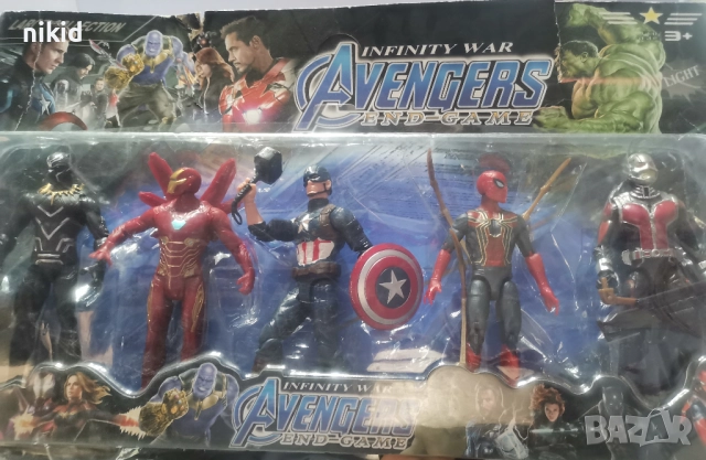 сет 5 Avengers герои пластмасови фигурки за игра и украса торта топери играчки, снимка 1