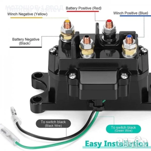 Контролер Соленоид Контактор Реле за ЛЕБЕДКА 12V ATV UTV Can-Am, снимка 2 - Части - 52669484
