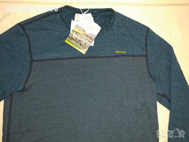  Devold  Kvitegga Merino 230 Shirt (L) мъжка двулицева термо блуза мерино 100% Merino Wool , снимка 5 - Спортни дрехи, екипи - 47818527