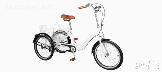 Безплатна Доставка Нов Модерен Триколесен Велосипед за възрастни с товарна кошница Триколка, снимка 1