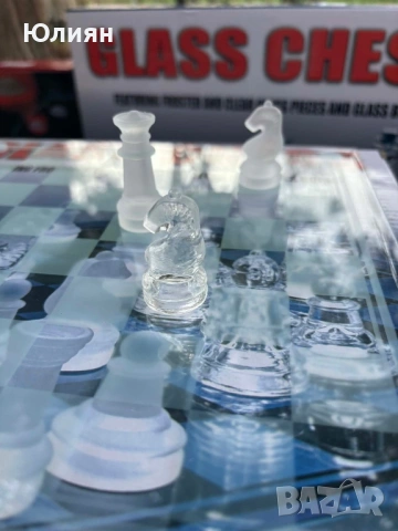 Стъклен шах ♟️✨, снимка 4 - Шах и табла - 53922756