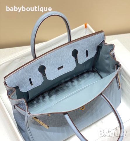 Hermes Birkin linen blue, снимка 8 - Чанти - 45396853