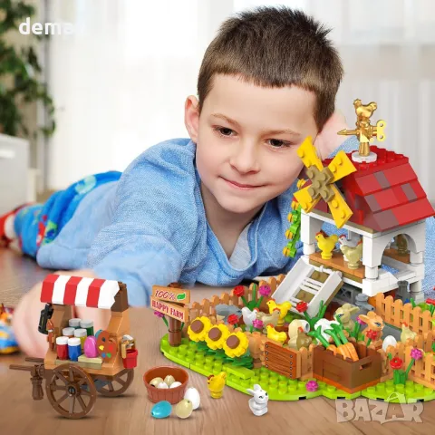 HOGOKIDS Комплект за изграждане на Великденска ферма, 397 части, снимка 2 - Образователни игри - 49933427