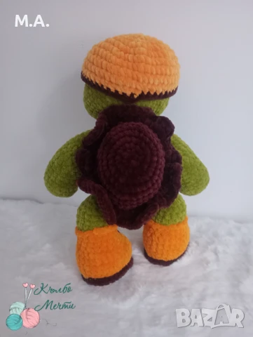Костенурката Франклин - плетена играчка, снимка 5 - Плюшени играчки - 51147765