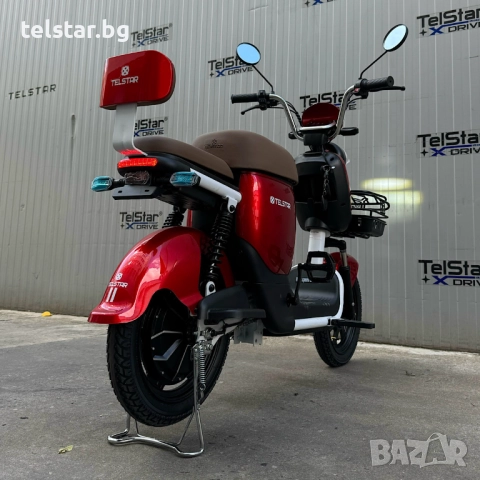 Eлектрически скутер TELSTAR EMAL 1200W с двойна седалка и възможност за педали Нов модел 2025, снимка 13 - Мотоциклети и мототехника - 52426374