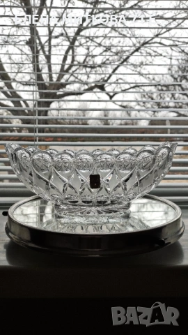 *Nachtmann* Германия дълбока кристална фруктиера с овална форма