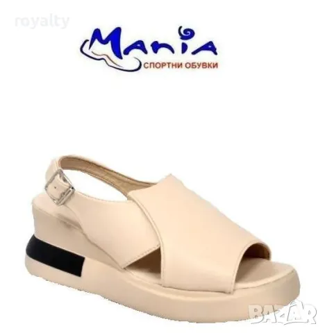 Дамски сандали в бежово и черно, снимка 2 - Сандали - 49960563