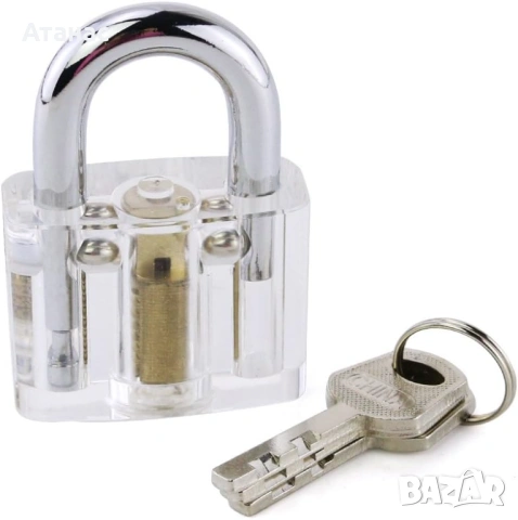 Тренировъчен прозрачен катинар с дискова ключалка за обучение, снимка 2 - Други инструменти - 53530845