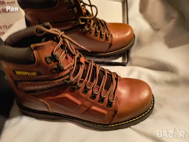 Мъжки боти от естествена кожа CAT №45 /  Caterpillar Work Boots, снимка 7 - Мъжки ботуши - 47120917